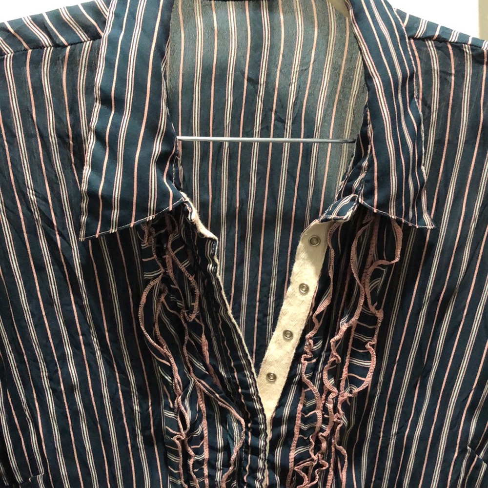 Ruffle Button Down Blouse - image 2